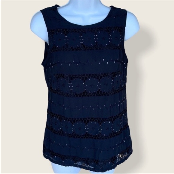 Banana Republic embellished Navy Blue Tank career Small - Picture 12 of 12